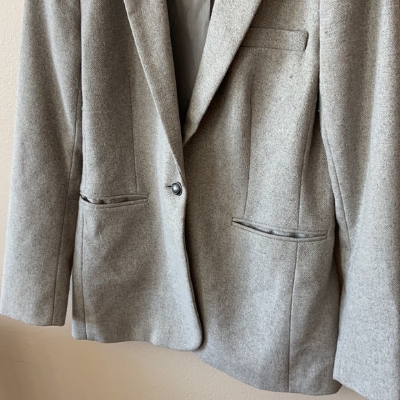 Banana Republic Wool Blazer Jacket Light Grey Academic Preppy - Picture 2 of 10
